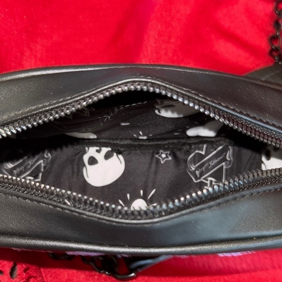 BETSEY JOHNSON DOUBIE SIDED  Black Crossbody Bag with Orange /purple Lettering - Picture 9 of 9